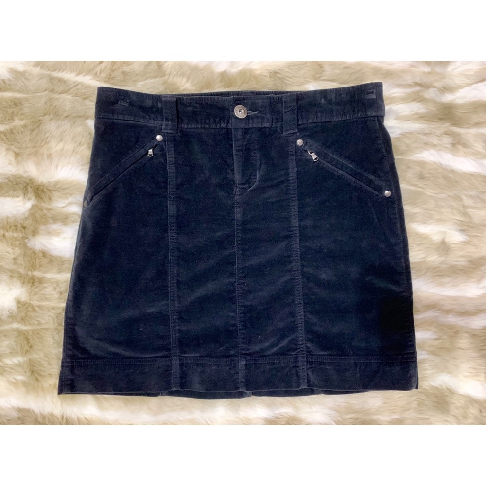 ATHLETA Gray Velvet A-Line Skirt - Picture 1 of 3